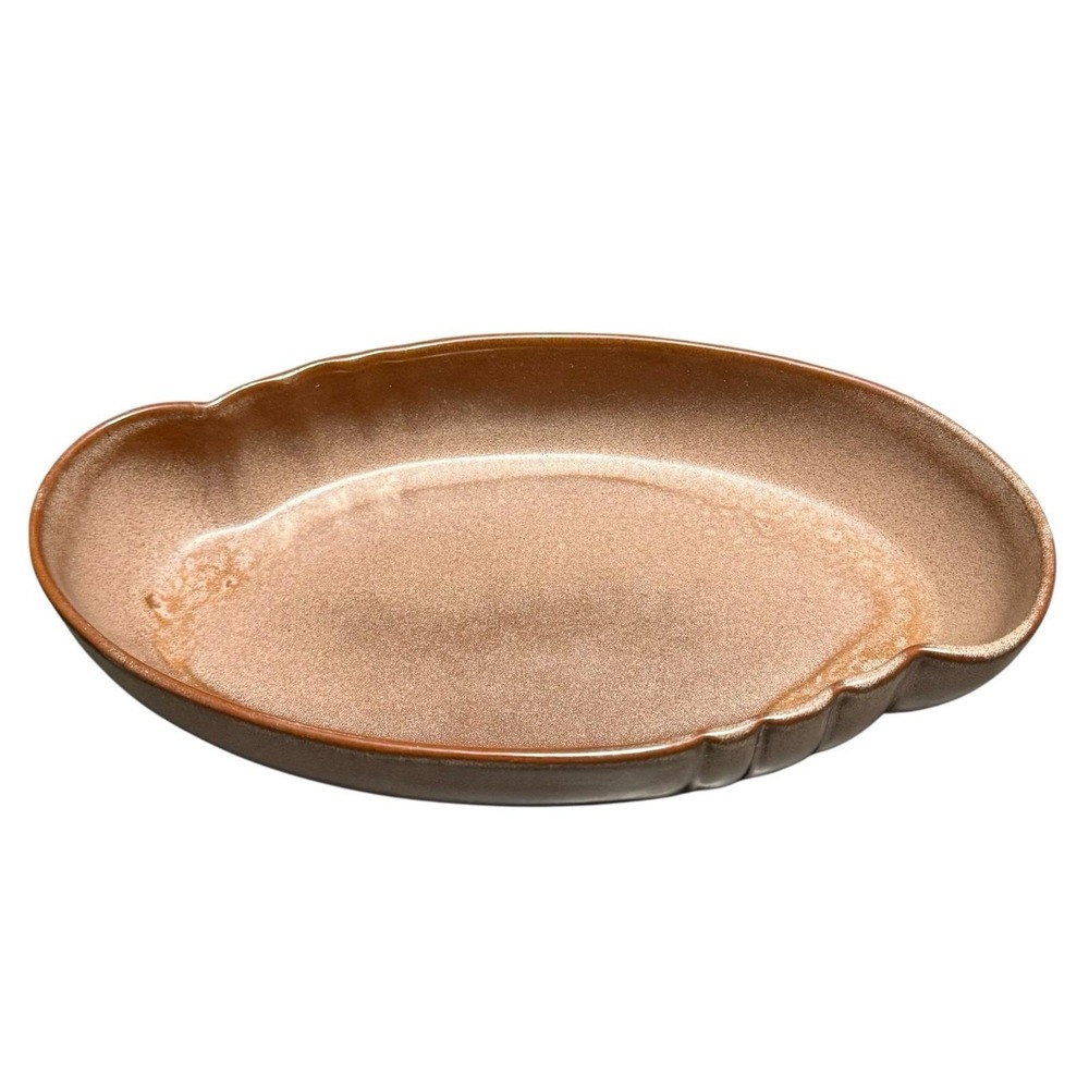 Frankoma Pottery, Oriental Serving Dish #205‎  Prarie Gold / Sand.